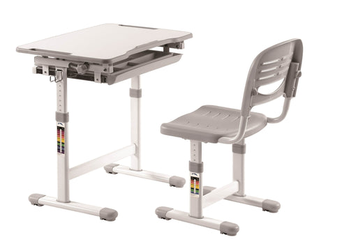 Set di scrivania per bambini Comfortline regolabile in altezza Grigio, L66,4xL47,4xH54 cm (1)
