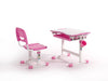 Set di scrivanie per bambini regolabili in altezza Comfortline, rosa, L66,4xL47,4xH54 cm