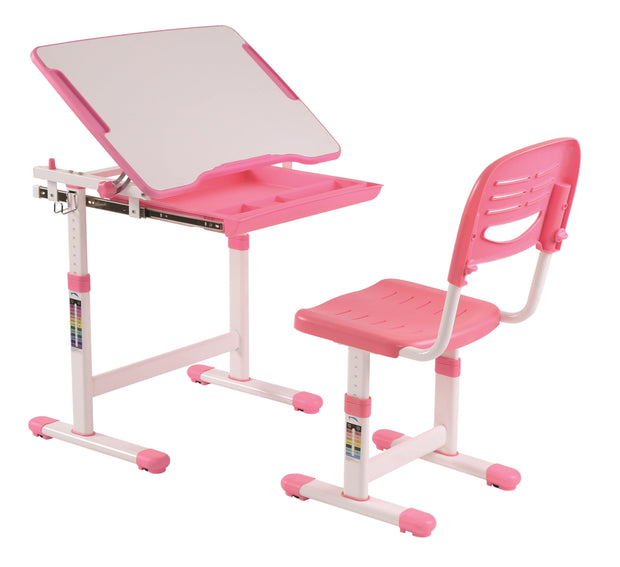 Set di scrivanie per bambini regolabili in altezza Comfortline, rosa, L66,4xL47,4xH54 cm (2)