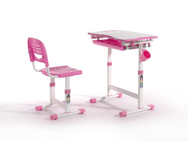 Set di scrivanie per bambini regolabili in altezza Comfortline, rosa, L66,4xL47,4xH54 cm (3)