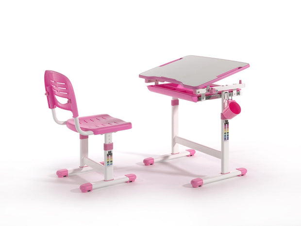 Set di scrivanie per bambini regolabili in altezza Comfortline, rosa, L66,4xL47,4xH54 cm (4)