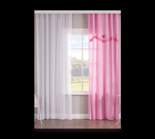 Set di tende e tendaggi per bambini Rosa Bianco / Rosa