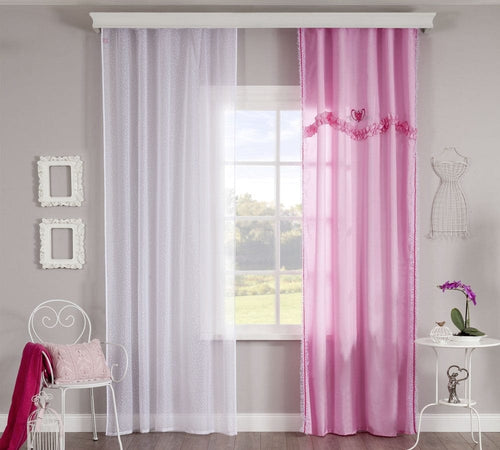Set di tende e tendaggi per bambini Rosa Bianco / Rosa (1)