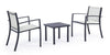 Set giardino con 2 sedie e tavolino da caffe Auri Antracite