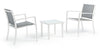 Set giardino con 2 sedie e tavolino da caffe Auri Bianco