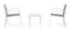 Set giardino con 2 sedie e tavolino da caffe Auri Bianco (2)