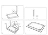 Signal Set masa din lemn de pin, Portos II Small Natural / Alb + 4 Scaune din lemn de pin, Lawrence Alb / Natural, L80xl80xH76 cm