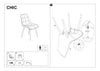 Signal Set masa extensibila din ceramica, sticla, MDF si metal, Brian Negru + 4 Scaune tapitate cu stofa si picioare metalice, Chase Velvet Bej / Negru, L120-160xl85xH76 cm