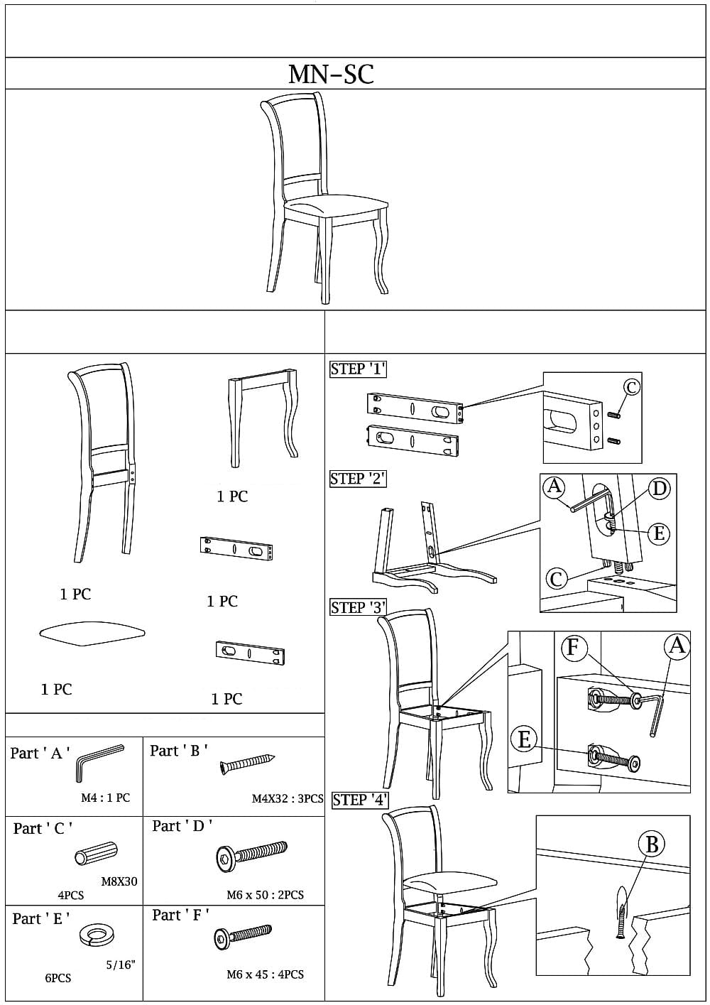 Signal Set masa extensibila din MDF, furnir si lemn, Onelia Alb + 4 Scaune din lemn tapitate cu stofa, Main-SC Alb / Gri, L106-141xl106xH76 cm