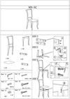 Signal Set masa extensibila din MDF, furnir si lemn, Onelia Alb + 4 Scaune din lemn tapitate cu stofa, Main-SC Alb / Gri, L106-141xl106xH76 cm