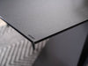 Signal Set masa extensibila din sticla si metal, Wesley SG Negru Mat + 4 Scaune tapitate cu stofa si picioare metalice, Pirro B Velvet Gri / Negru, L120-160xl80xH76 cm