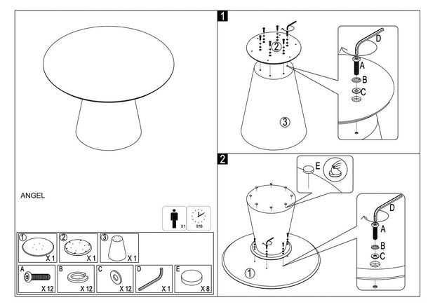 Signal Set masa rotunda din MDF, Angelie Gri Inchis / Negru + 4 Scaune tapitate cu stofa si picioare metalice, Nurrin Velvet Mustariu / Negru, Ø120xH76 cm