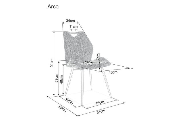 Signal Set masa rotunda din MDF, furnir si metal, Colson Stejar / Negru + 4 Scaune tapitate cu stofa si picioare metalice, Arben Velvet Mustariu / Negru, Ø120xH76 cm