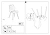 Signal Set masa rotunda din MDF, furnir si metal, Colson Stejar / Negru + 4 Scaune tapitate cu stofa si picioare metalice, Arben Velvet Mustariu / Negru, Ø120xH76 cm