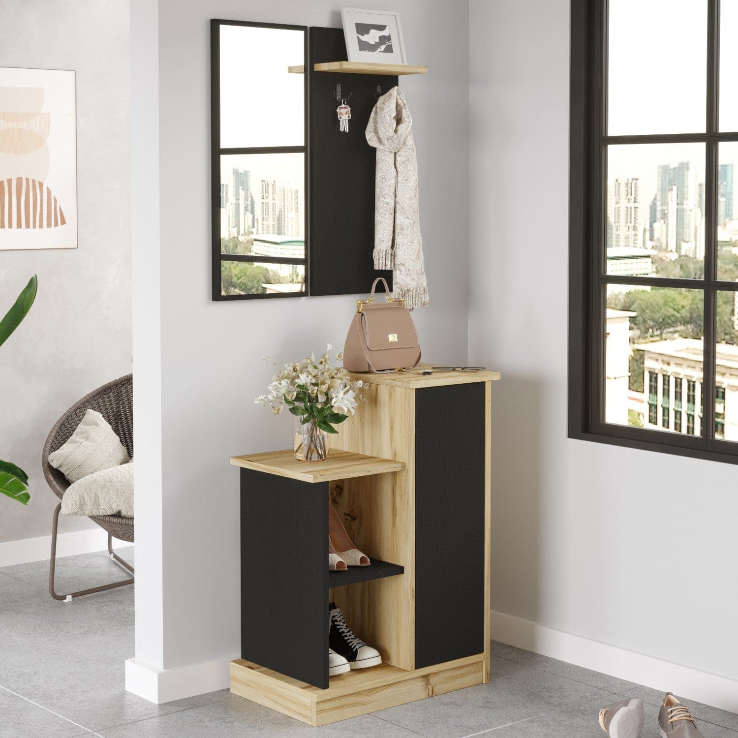 Set mobile da ingresso Concept CH1-KL Naturale, 3 pezzi (2)