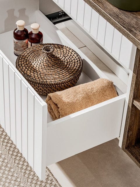 Set mobili da bagno 100 cm Iconic Matt Bianco, 6 pezzi (11)