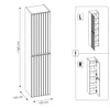 Set mobili da bagno 100 cm Iconic Matt Bianco, 6 pezzi (14)