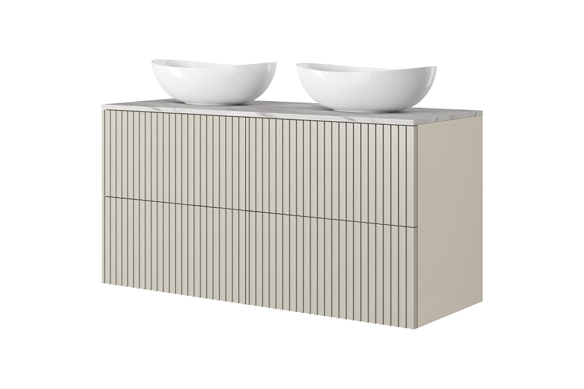 Set mobili da bagno 120 cm Nicole Crema, 8 pezzi (1)