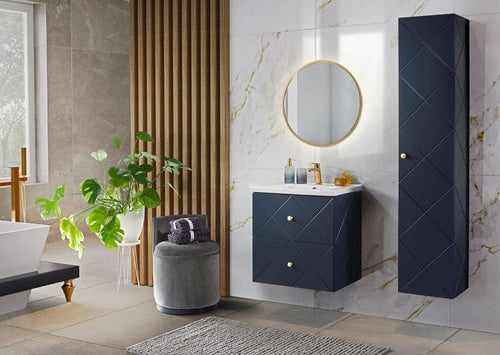 Set mobili da bagno 60 cm Elegance Blu, 4 pezzi