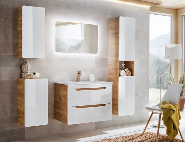 Set mobili da bagno Aruba Bianco, 5 pezzi