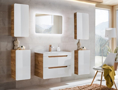 Set mobili da bagno Aruba Bianco, 6 pezzi
