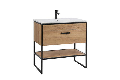Set mobili da bagno Brooklin XL Quercia, 4 pezzi (1)