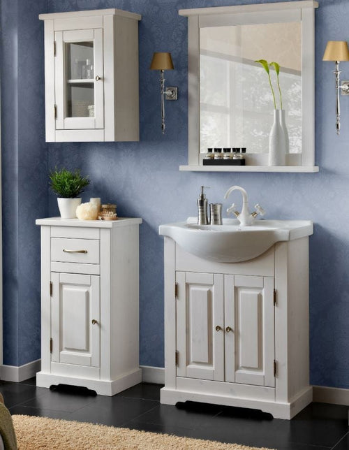 Set mobili da bagno Romantic Bianco, 5 pezzi
