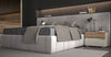 Set mobili per camera da letto in legno chiaro e MDF, con letto 200 x 160 cm, 6 pezzi, Invictus P66-6OG/IC Grigio/Crema/Rovere tabacco (1)