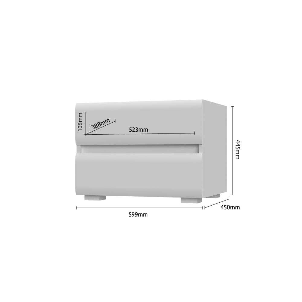 Set mobili per camera da letto in legno chiaro e MDF, con letto 200 x 160 cm, 6 pezzi, Invictus P66-6OG/IC Grigio/Crema/Rovere tabacco (7)