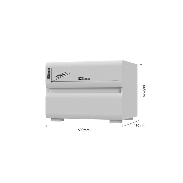 Set mobili per camera da letto in legno chiaro e MDF, con letto 200 x 160 cm, 6 pezzi, Invictus P66-6OG/IC Grigio/Crema/Rovere tabacco (7)