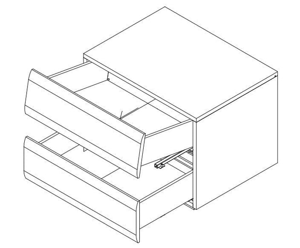 Set mobili per camera da letto in legno chiaro e MDF, con letto 200 x 160 cm, 6 pezzi, Invictus P66-6OG/IC Grigio/Crema/Rovere tabacco (8)