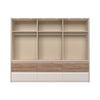 Set mobili per camera da letto in legno chiaro e MDF, con letto 200 x 160 cm, 6 pezzi, Invictus P66-6OG/IC Grigio/Crema/Rovere tabacco (11)