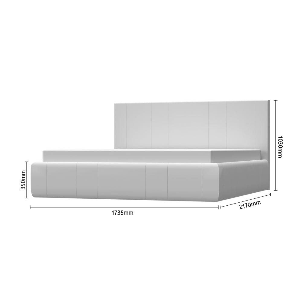 Set mobili per camera da letto in legno chiaro e MDF, con letto 200 x 160 cm, 6 pezzi, Invictus P66-6OG/IC Grigio/Crema/Rovere tabacco (14)
