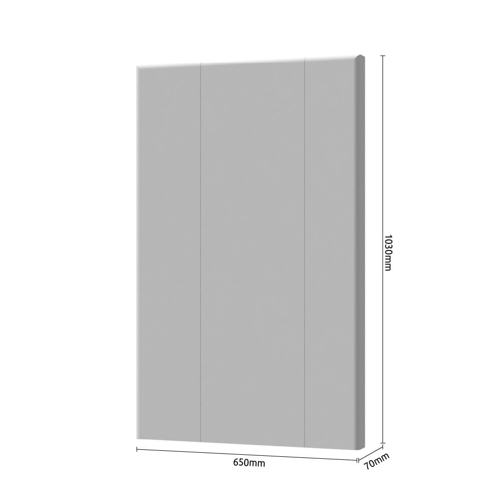 Set mobili per camera da letto in legno chiaro e MDF, con letto 200 x 160 cm, 6 pezzi, Invictus P66-6OG/IC Grigio/Crema/Rovere tabacco (16)