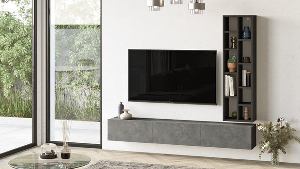 Set mobili soggiorno Luvio LV9-RL Grigio, 2 pezzi (3)