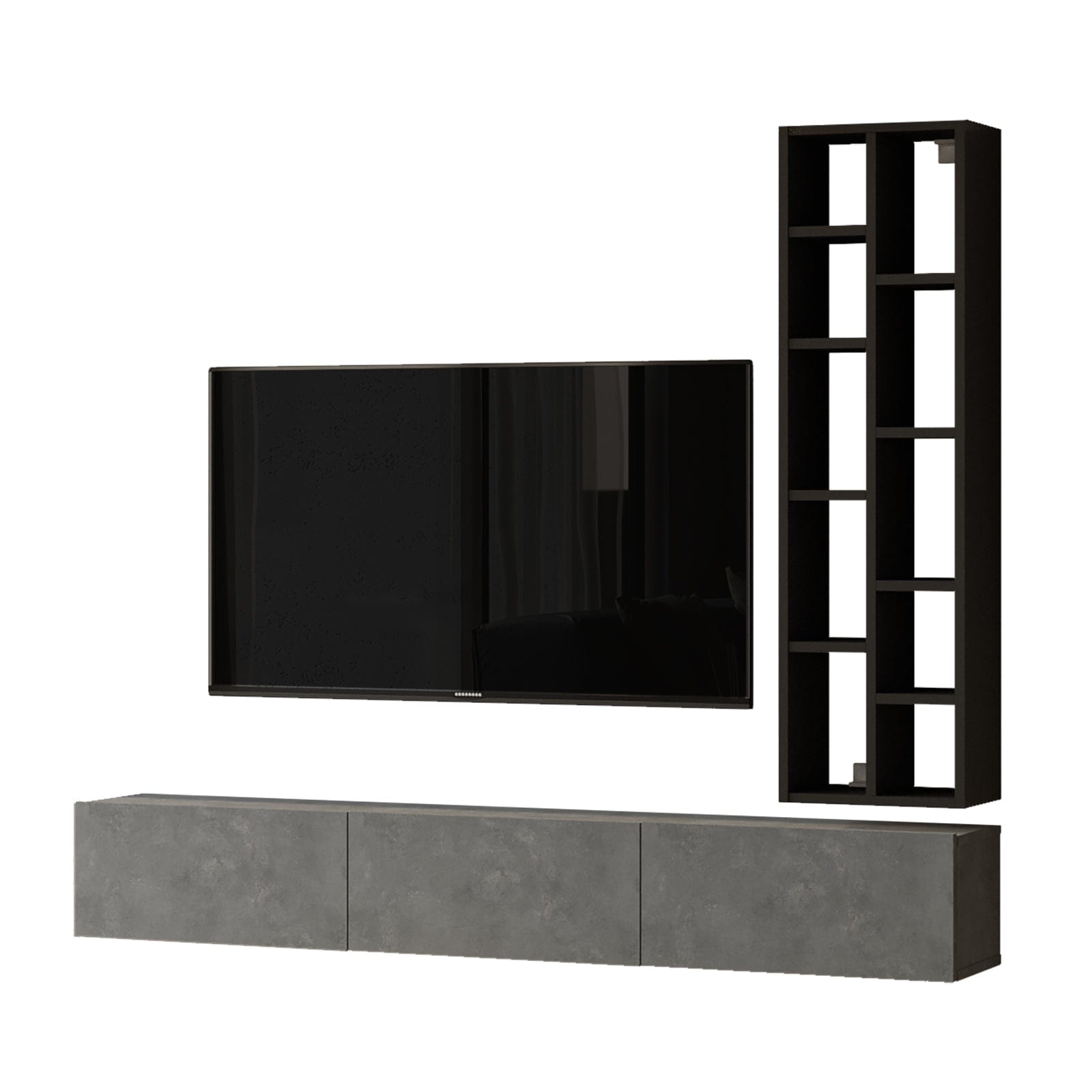 Set mobili soggiorno Luvio LV9-RL Grigio, 2 pezzi (4)
