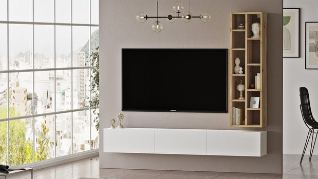 Set mobili soggiorno Luvio LV9-WK Bianco, 2 pezzi (3)