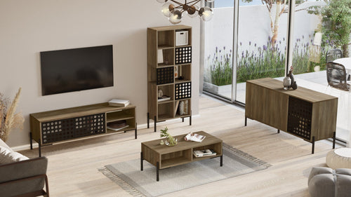 Set mobili soggiorno Neo NE6-CU Marrone, 4 pezzi (1)