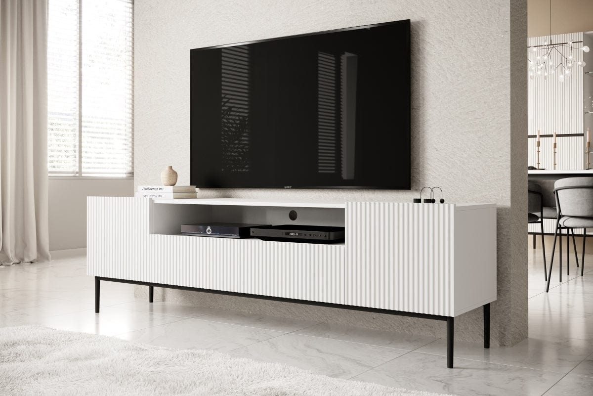 Set mobili soggiorno Nicole Bianco e Nero, 3 pezzi (1)
