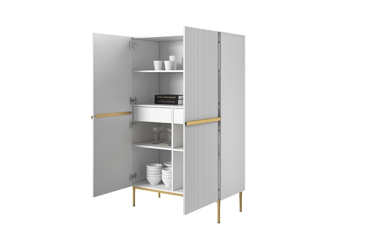 Set mobili soggiorno Nicole Grande Bianco, 4 pezzi (2)