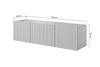 Set mobili soggiorno Nicole Grande Bianco, 4 pezzi (9)