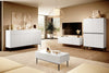 Set mobili soggiorno Nicole Grande Bianco e Nero, 4 pezzi