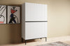 Set mobili soggiorno Nicole Grande Bianco e Nero, 4 pezzi (1)