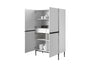 Set mobili soggiorno Nicole Grande Bianco e Nero, 4 pezzi (2)