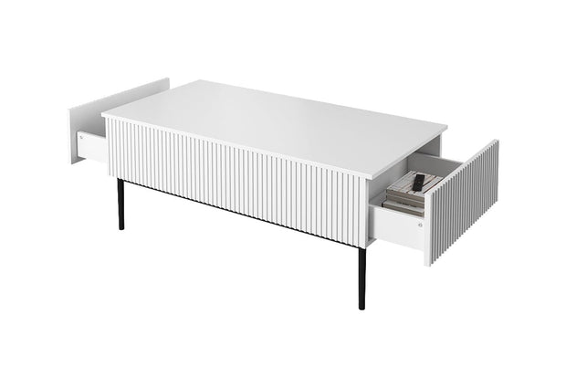Set mobili soggiorno Nicole Grande Bianco e Nero, 4 pezzi (5)