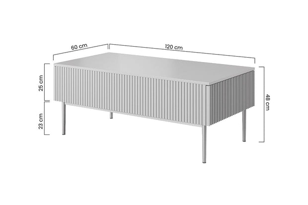 Set mobili soggiorno Nicole Grande Crema, 4 pezzi (9)