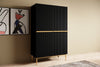 Set mobili soggiorno Nicole Grande Nero, 4 pezzi (1)