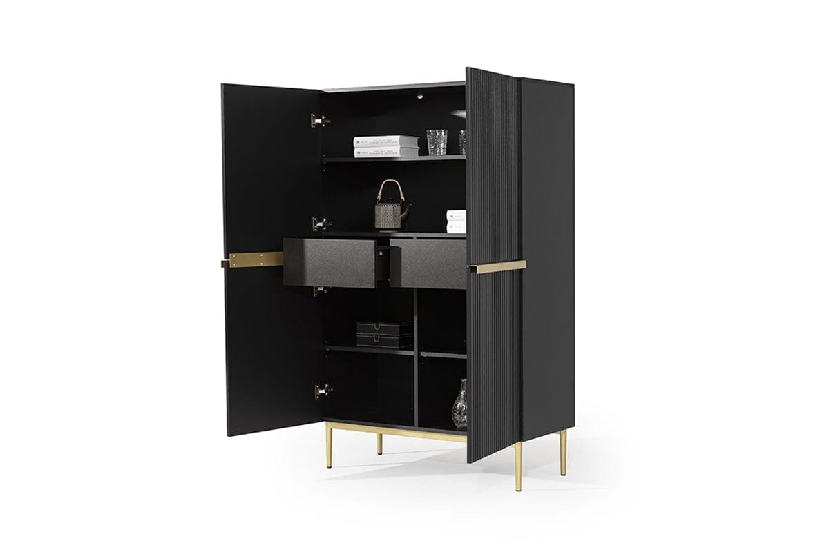 Set mobili soggiorno Nicole Grande Nero, 4 pezzi (2)