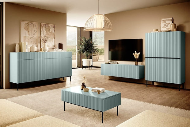Set mobili soggiorno Nicole Grande Verde, 4 pezzi