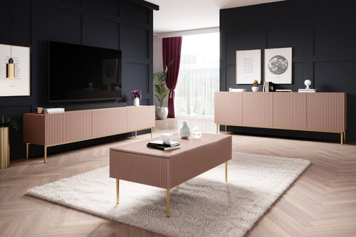 Set mobili soggiorno Nicole Rosa, 3 pezzi